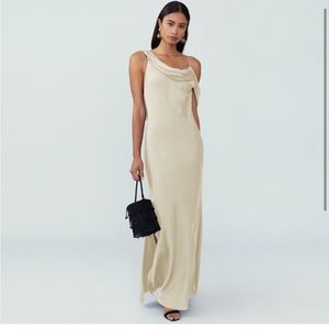FAME & PARTNERS Francois Drape Gown in champagne